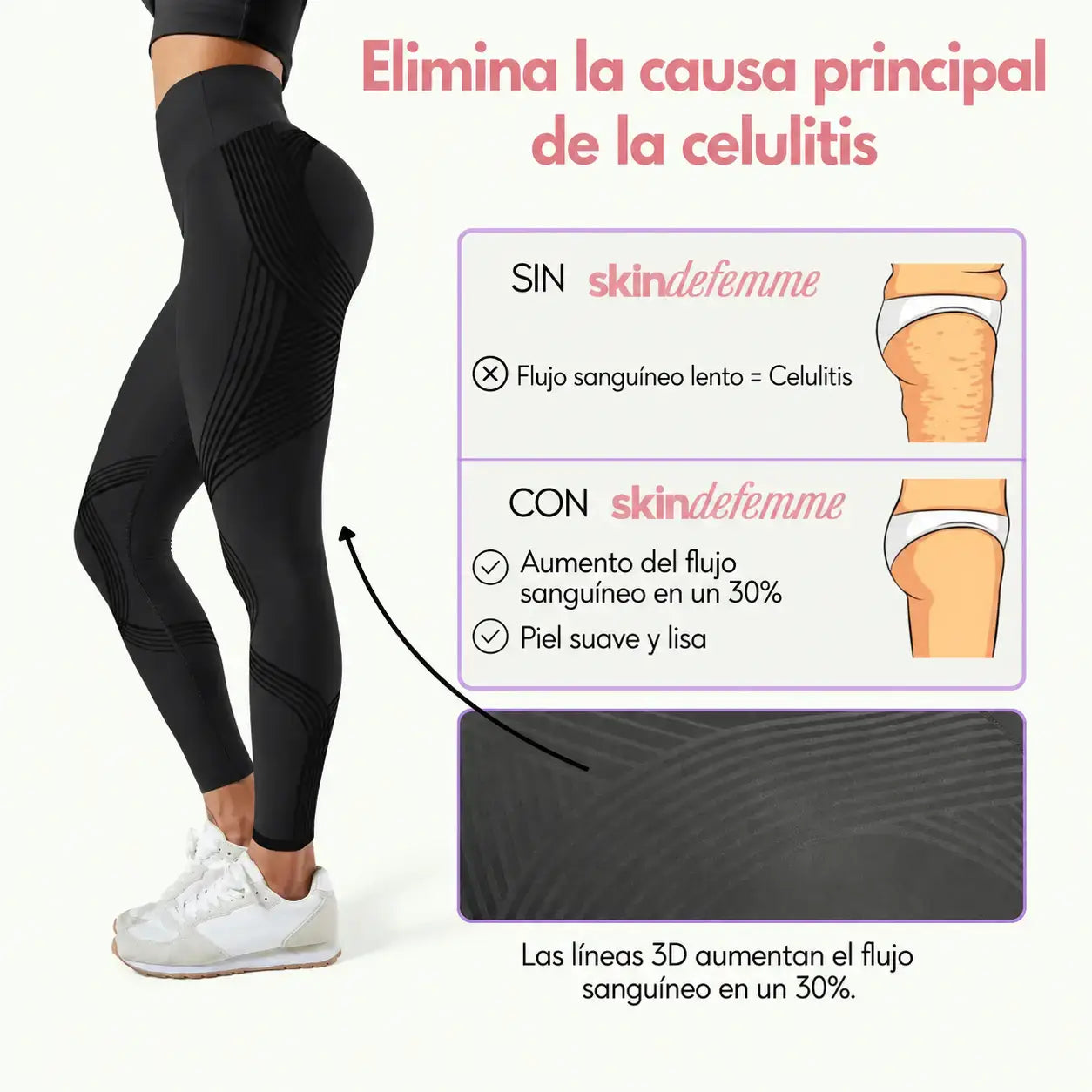 Tone Active 3D™ Leggins-Piernas lisas
